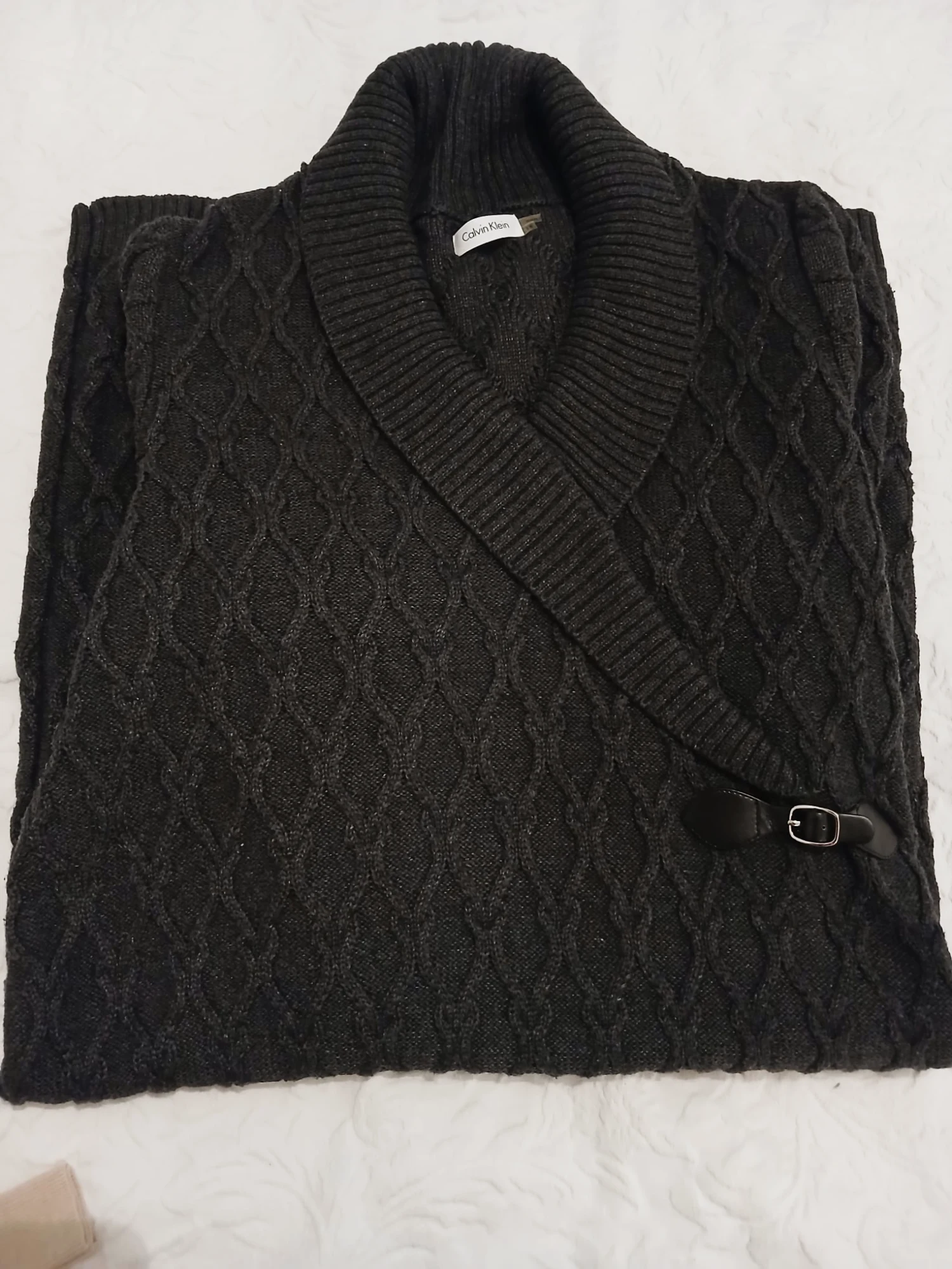 Robe pull en maille torsadée Calvin Klein