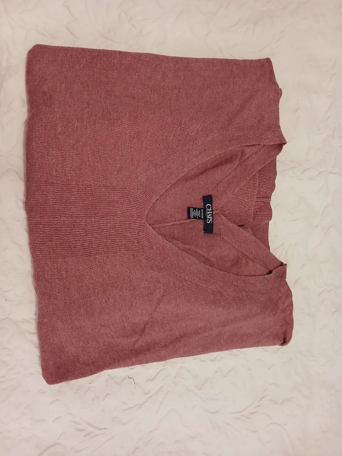 Pull col V vieux rose Chaps taille 1X – Chaps – taille L 3