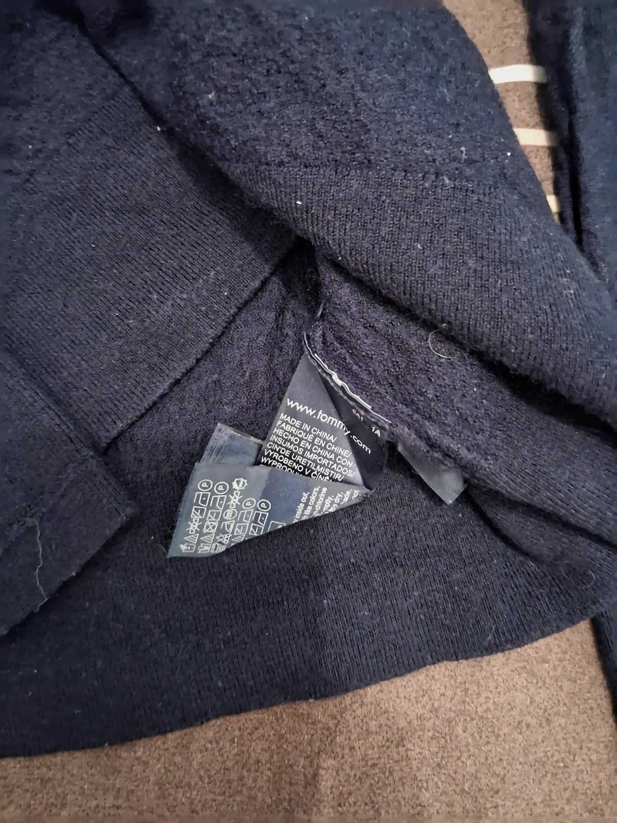 Pull Tommy Hilfiger bleu marine laine et soie – Tommy Hilfiger – taille XL 3