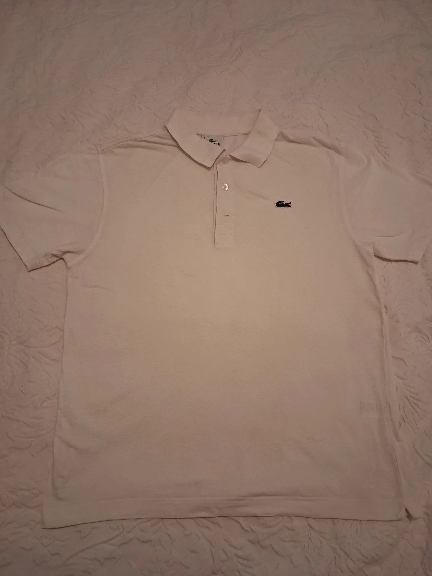 Polo blanc à manches courtes Lacoste