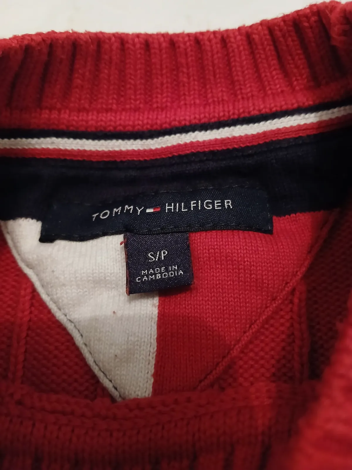 Pull torsadé rouge Tommy Hilfiger – Tommy Hilfiger – taille S 2