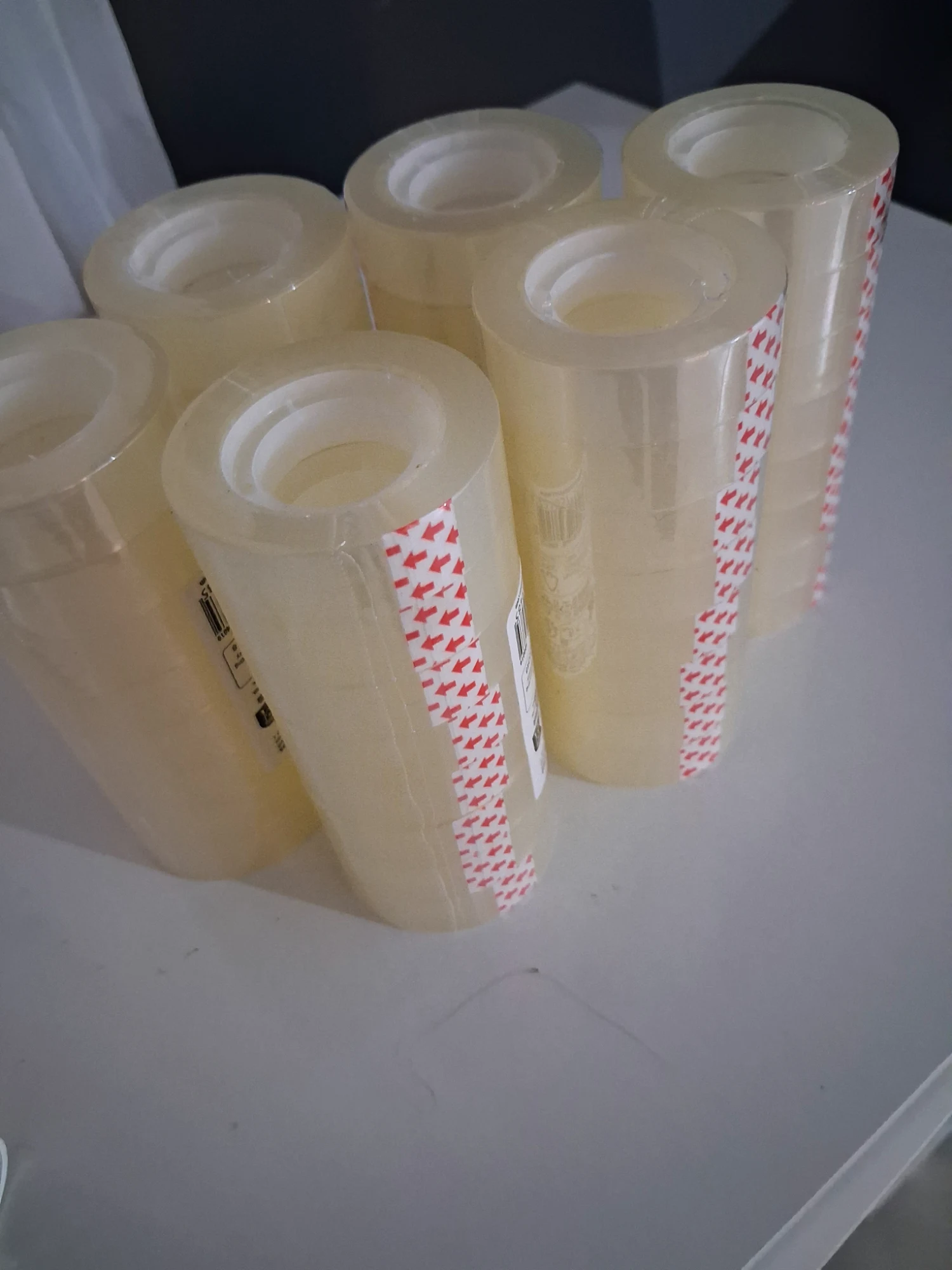 Lot de rouleaux de ruban adhésif transparent