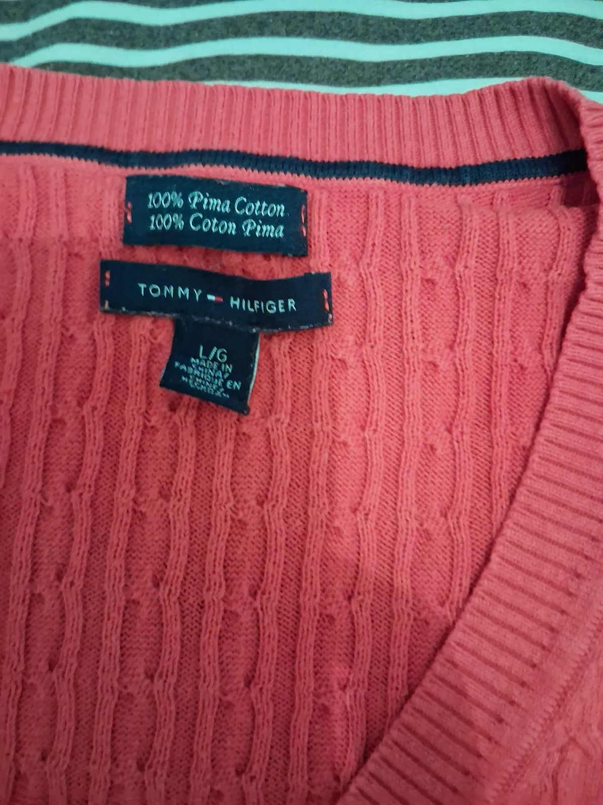 Pull col V torsadé Tommy Hilfiger – Tommy Hilfiger – taille S 3
