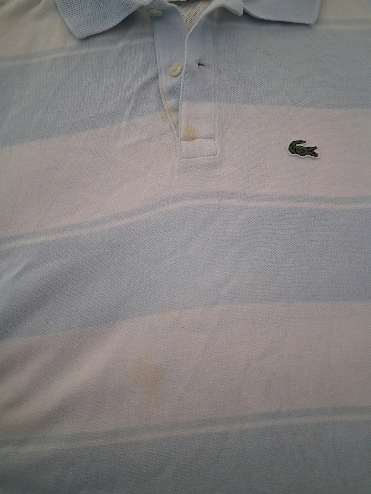Polo Lacoste rayé bleu ciel taille 16 – Lacoste – taille 16 ans 2