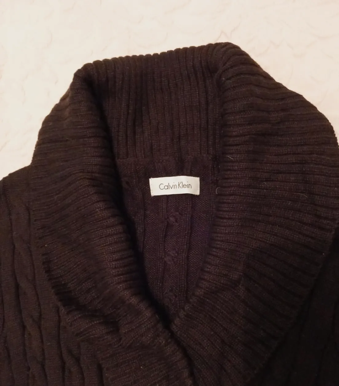 Robe pull longue Calvin Klein en maille torsadée – Calvin Klein – taille Taille unique 2
