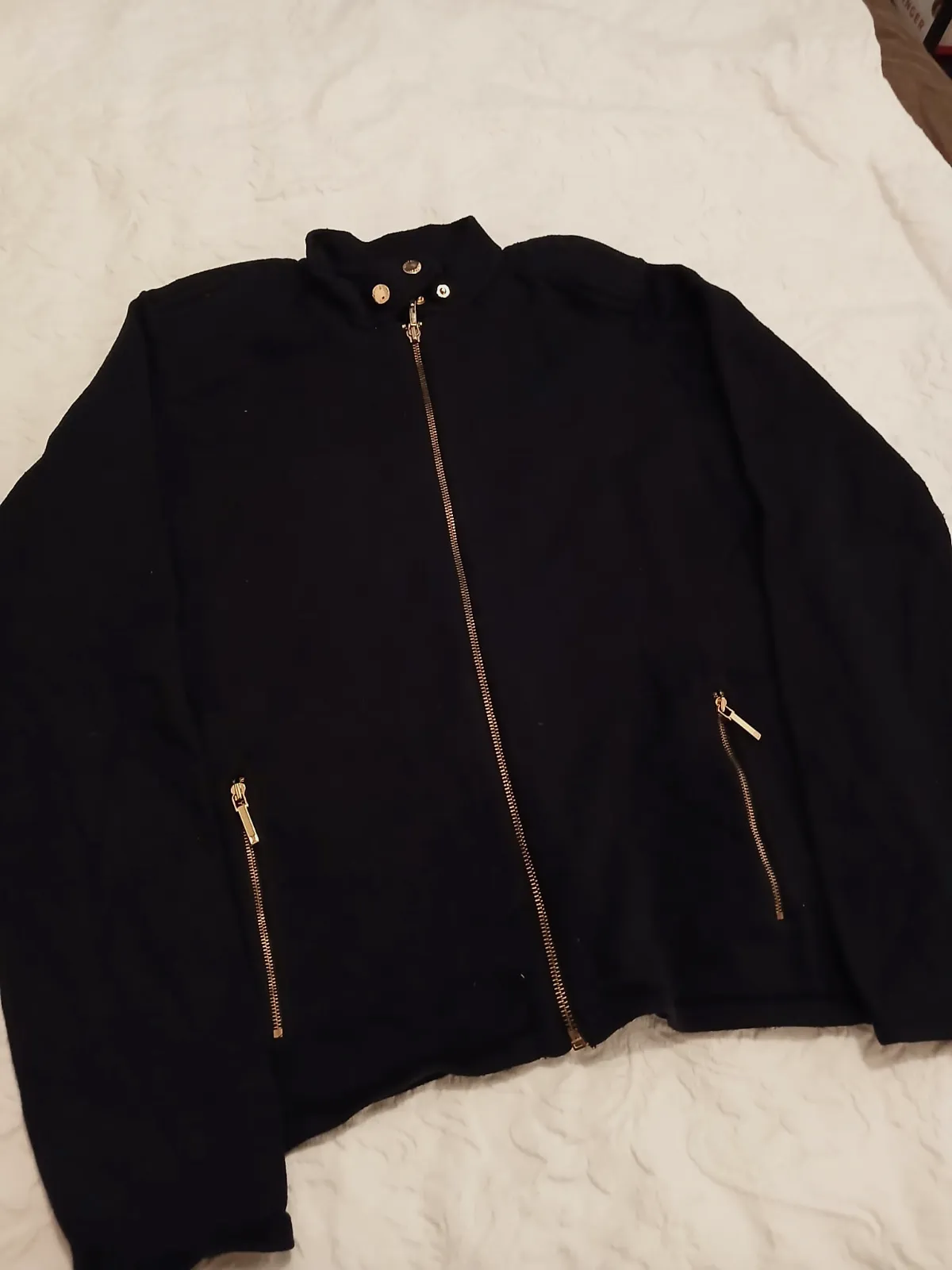 Veste zippée noire à détails dorés – L.L.Bean – taille S 2