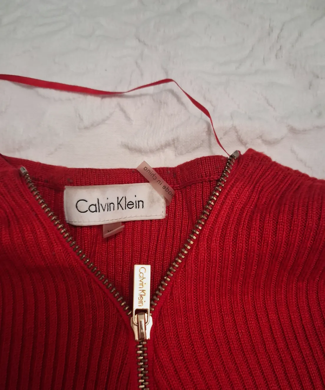 Gilet zippé rouge Calvin Klein – Calvin Klein – taille S 2
