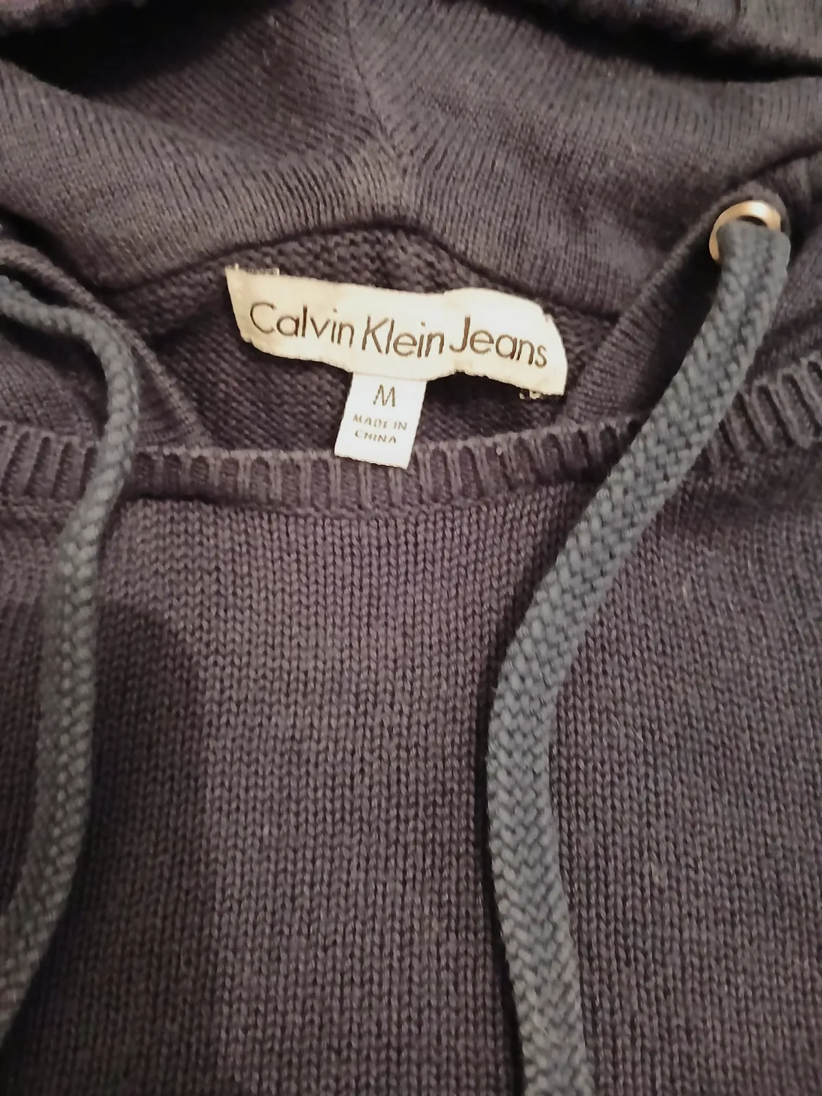 Pull à capuche Calvin Klein Jeans bleu marine 100% authentique – Calvin Klein Jeans – taille M 4