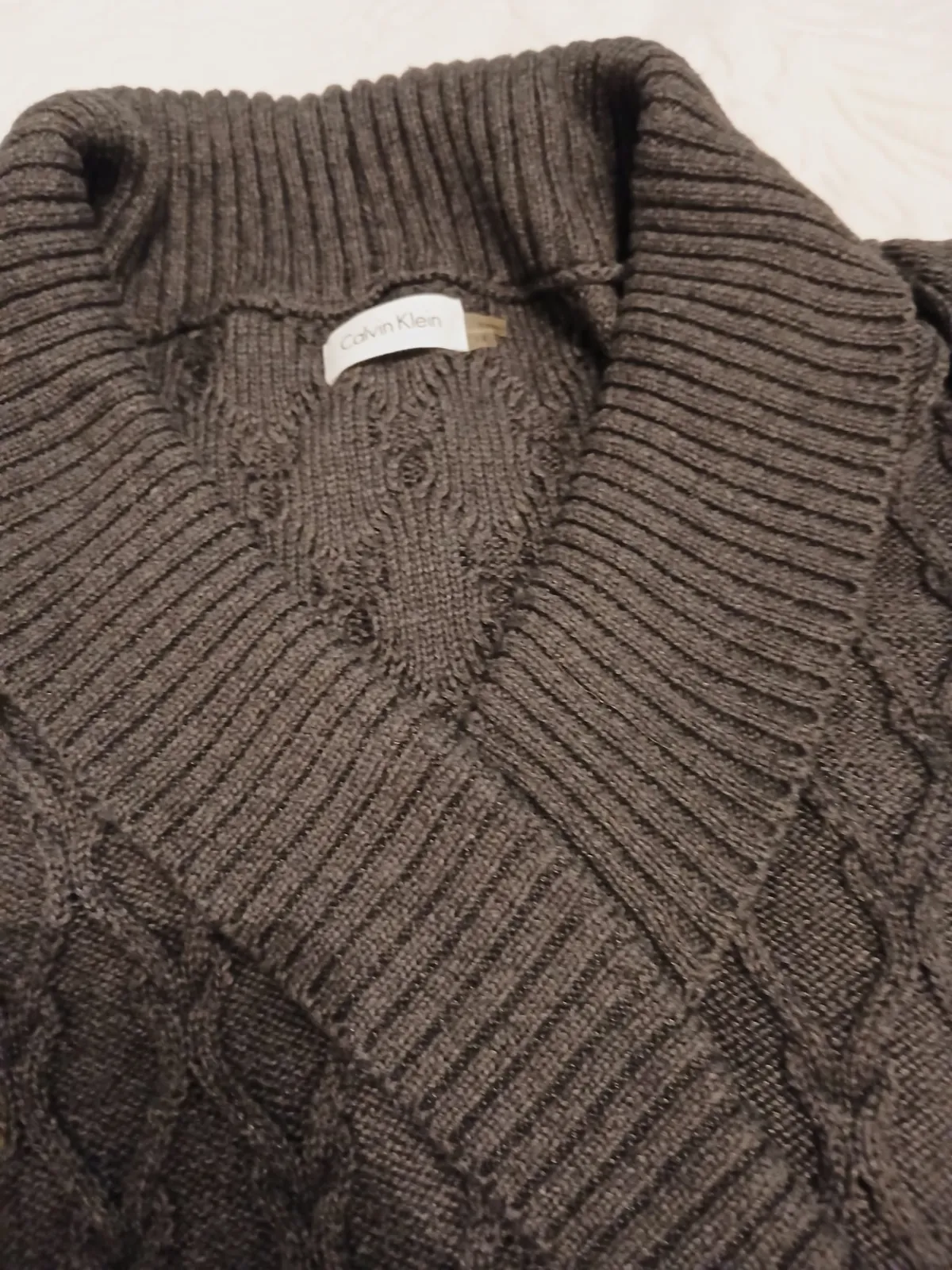 Robe pull en maille torsadée Calvin Klein – Calvin Klein – taille L 3