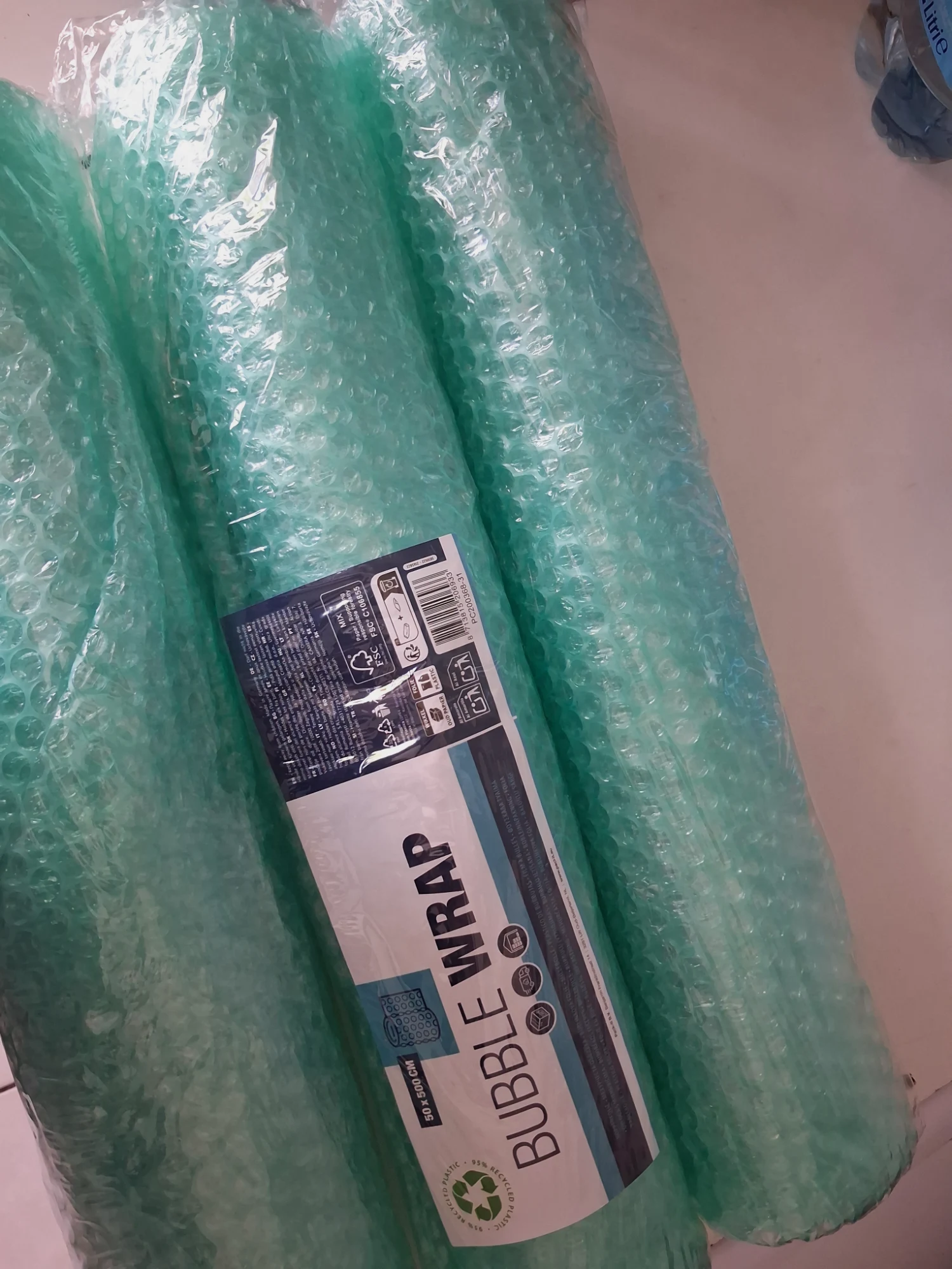 Lot de 3 rouleaux film bulle 50x500cm