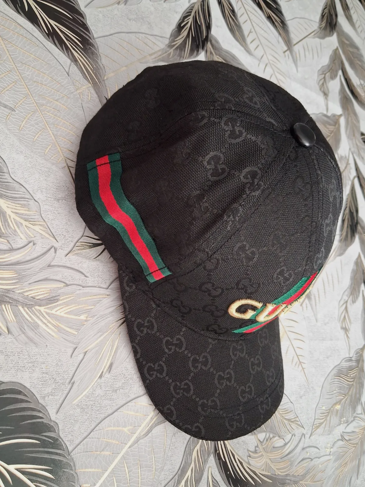 Casquette noire imprimé GG monogramme – Gucci – taille Taille unique 2