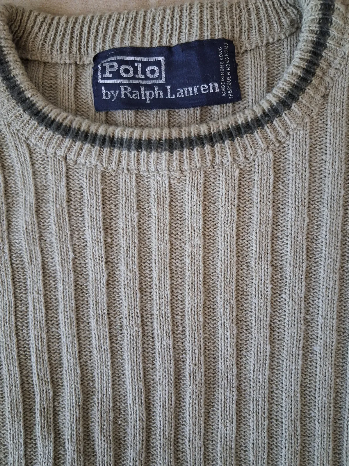 Pull en maille côtelée Polo Ralph Lauren beige – Polo Ralph Lauren – taille L 3