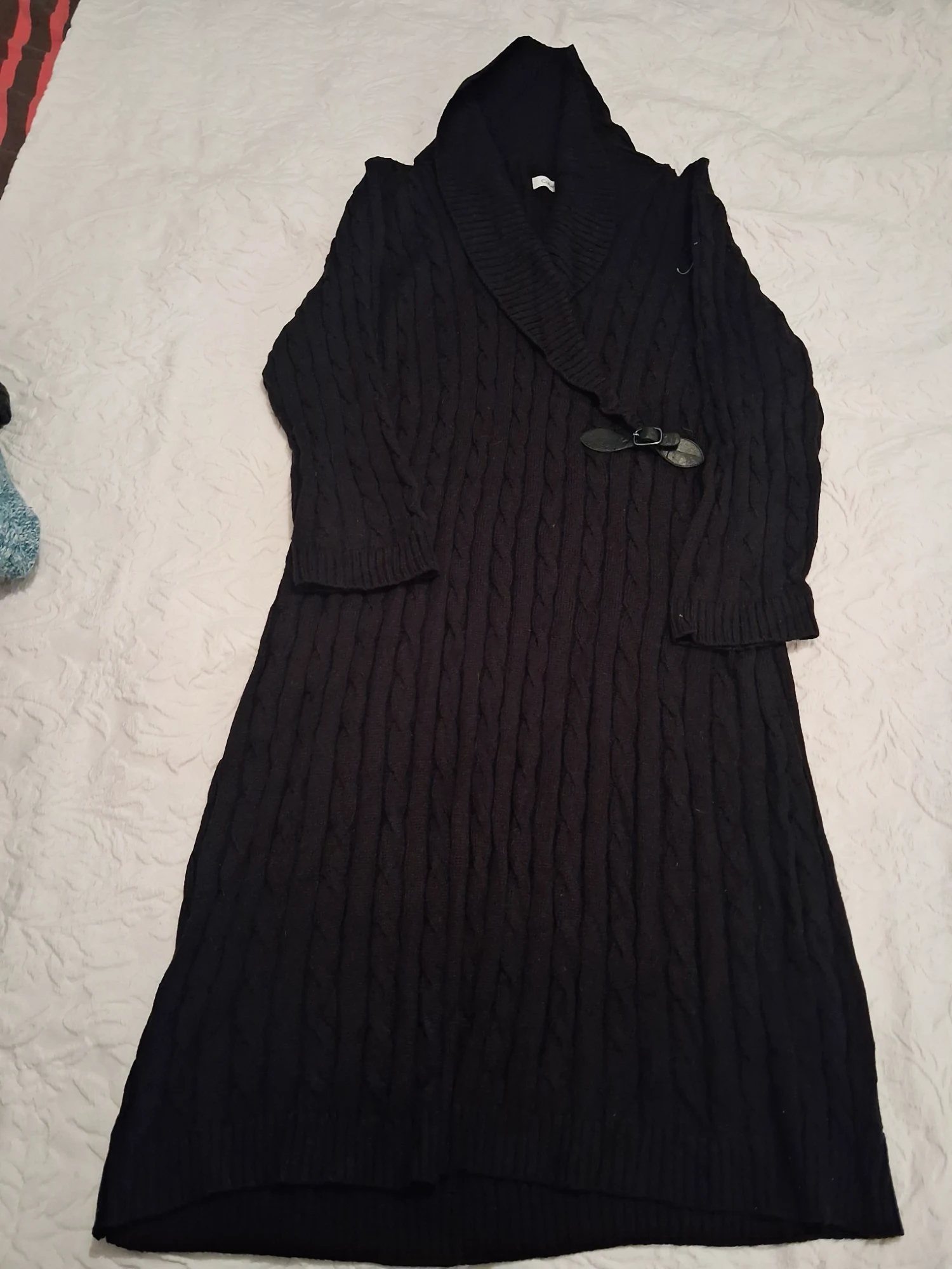 Robe pull longue en maille torsadée Calvin Klein