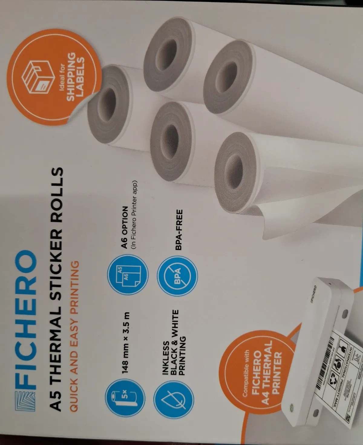 Rouleaux adhésifs thermiques A5 Fichero – Fichero 3