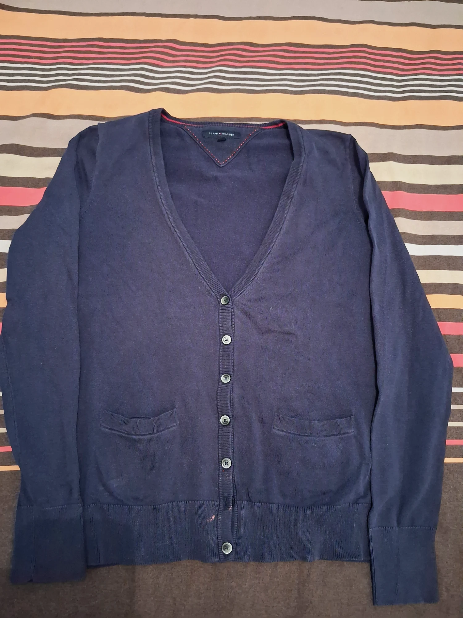 Gilet cardigan Tommy Hilfiger bleu marine – Tommy Hilfiger – taille S