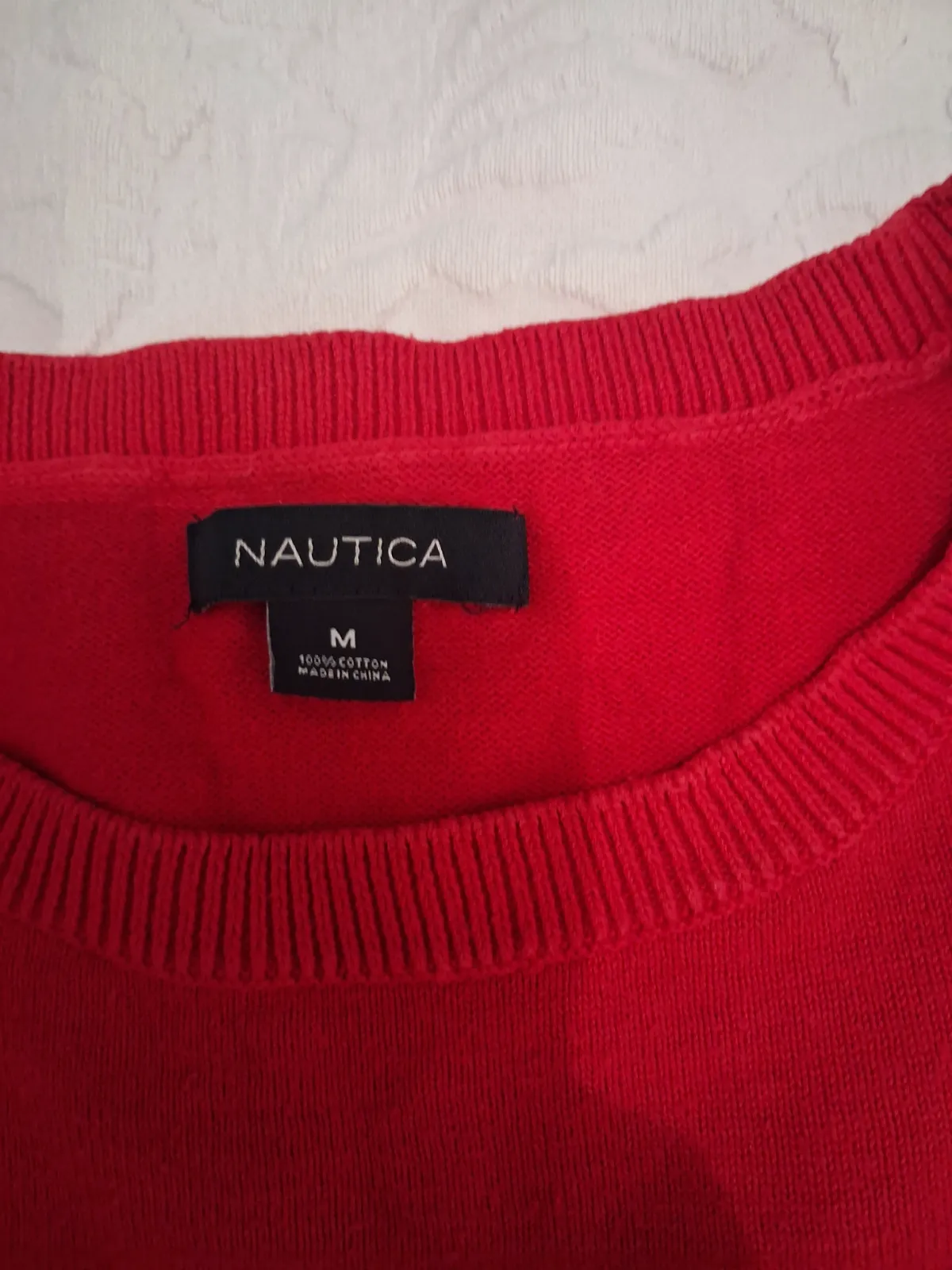 Pull rouge Nautica taille M en coton – Nautica – taille M 3