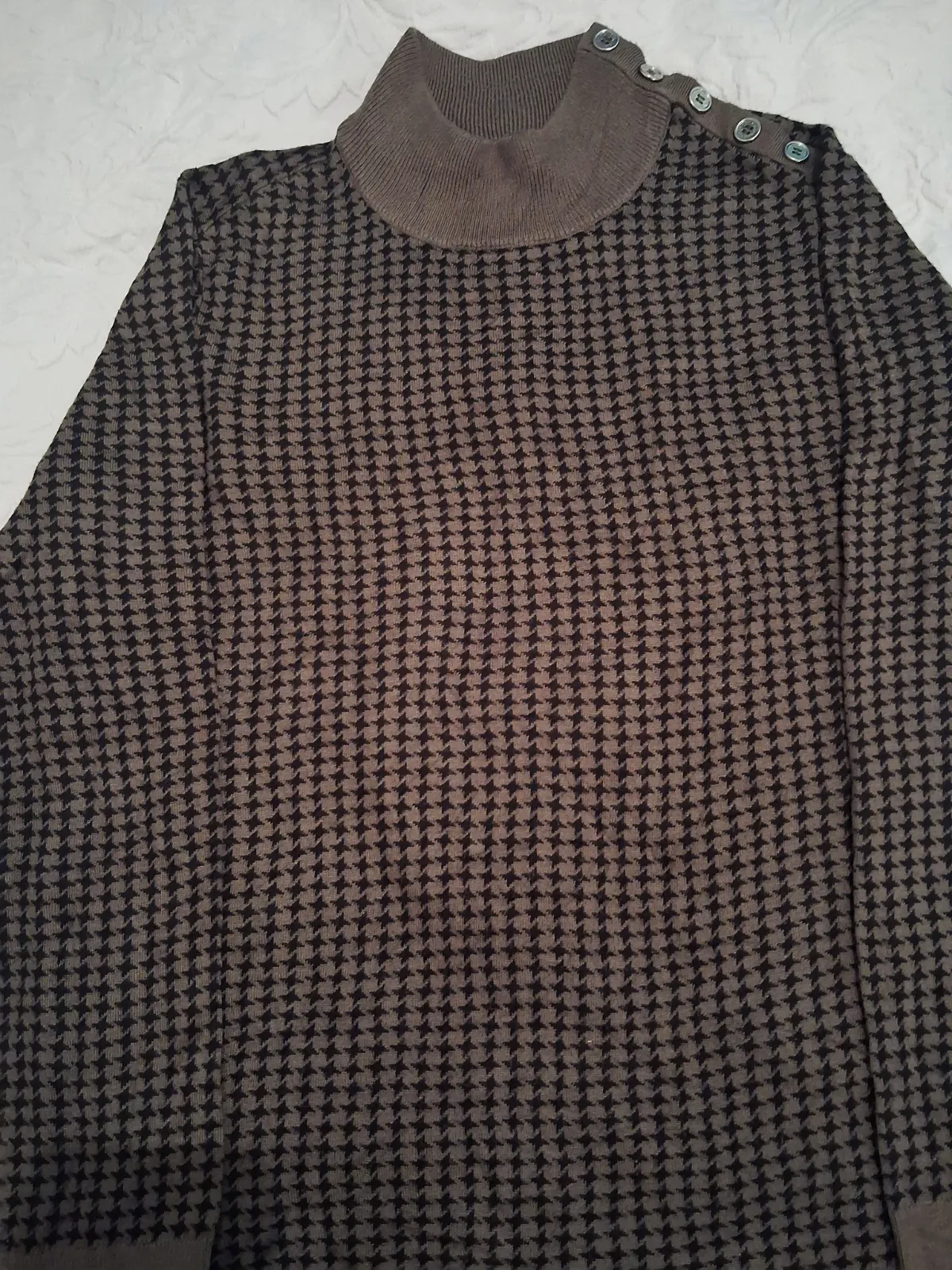 Pull col montant motif pied-de-poule Calvin Klein – Calvin Klein – taille S 2