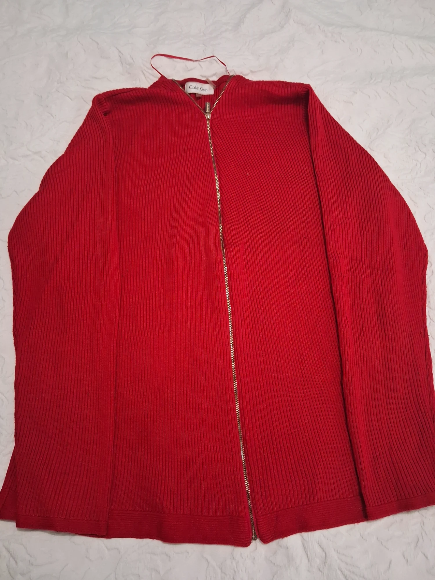 Gilet zippé rouge Calvin Klein