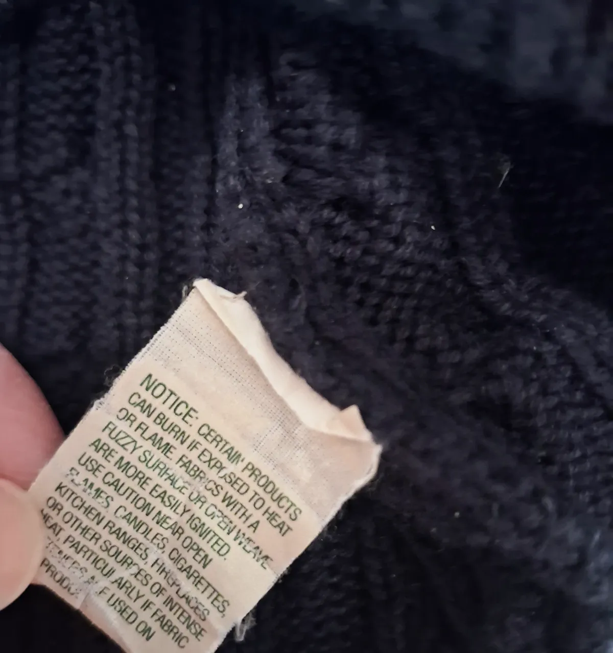 Pull à torsades L.L.Bean bleu marine taille L – L.L.Bean – taille L 3