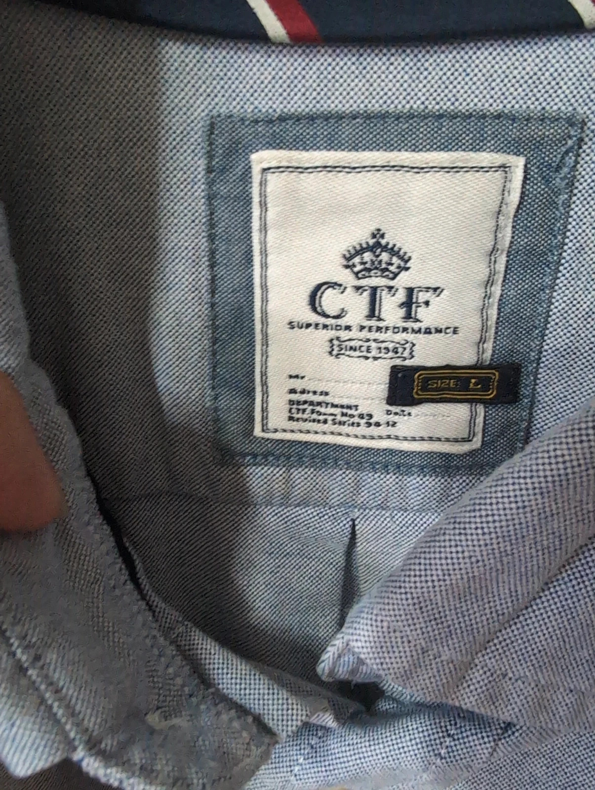 Blusa hombre azul claro talla L – CTF – taille L 3