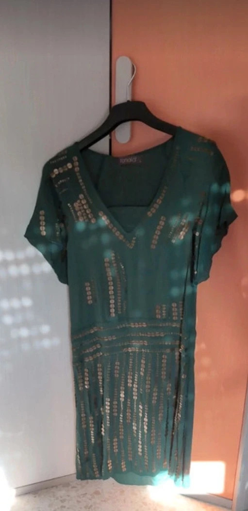 Vestido mujer verde oscuro talla S
