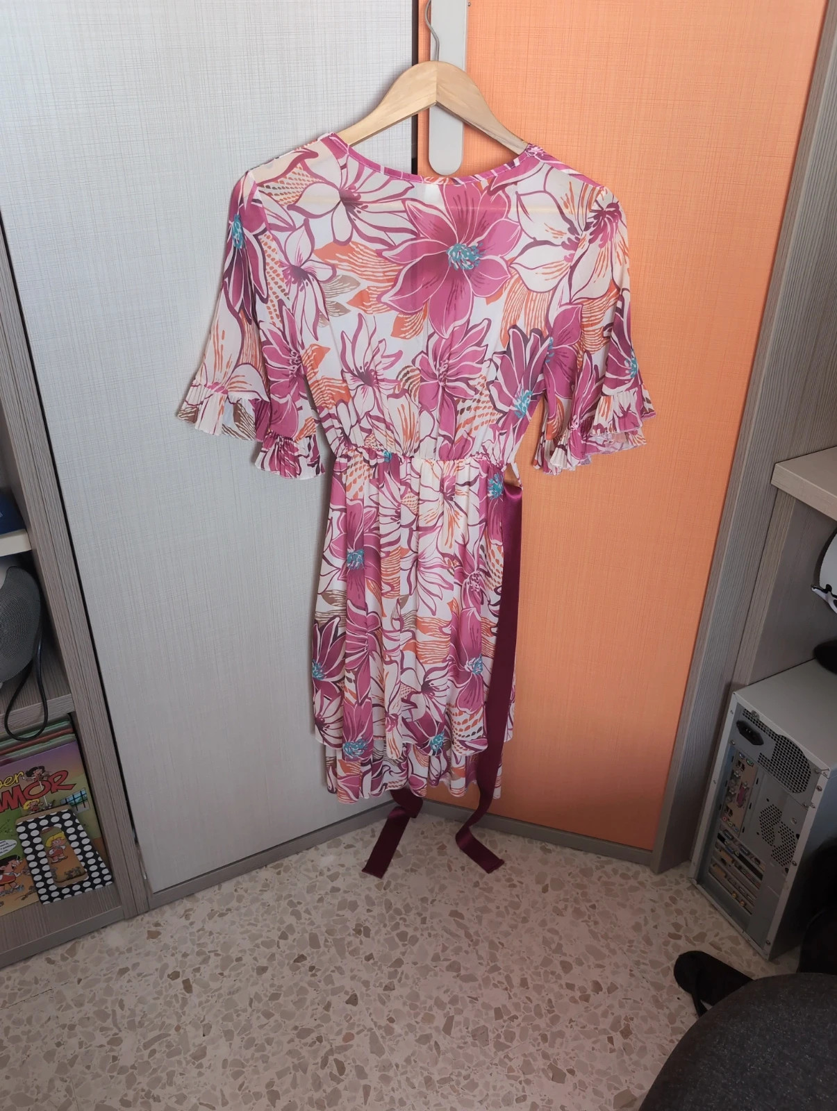 Vestido estampado tono fucsia talla única – New Collection – taille Taille unique 4
