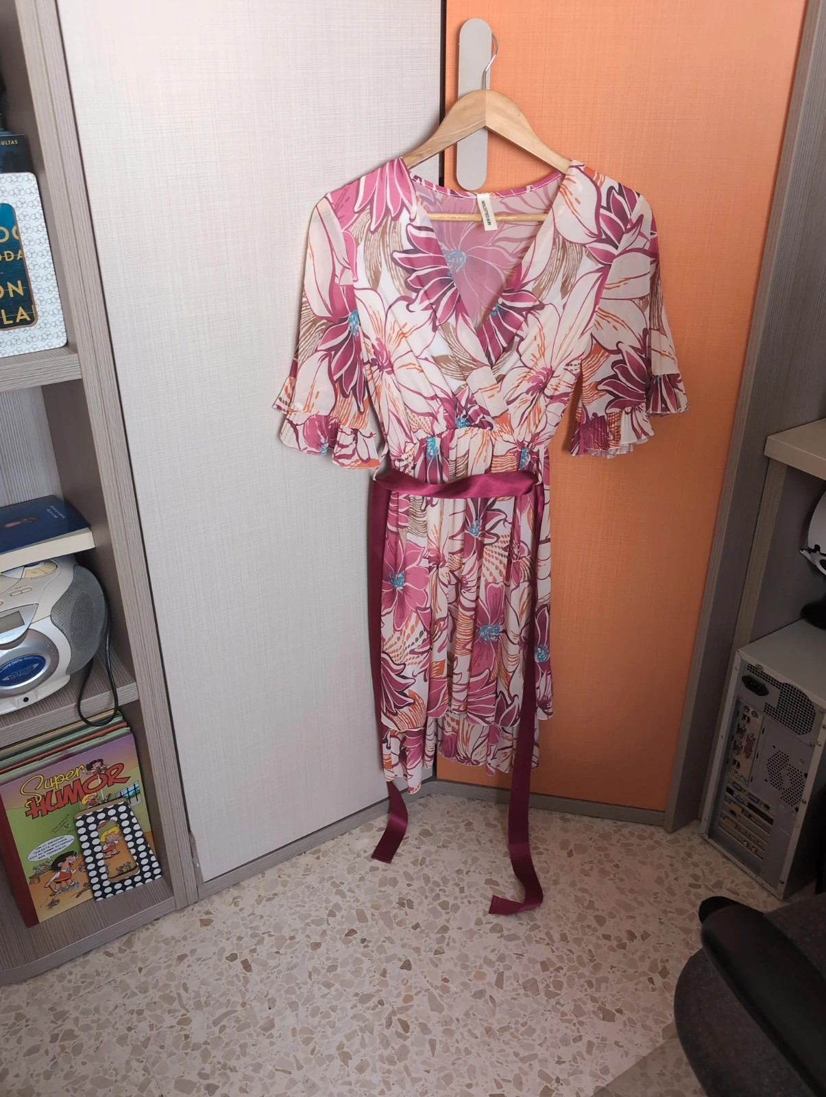 Vestido estampado tono fucsia talla única – New Collection – taille Taille unique 2