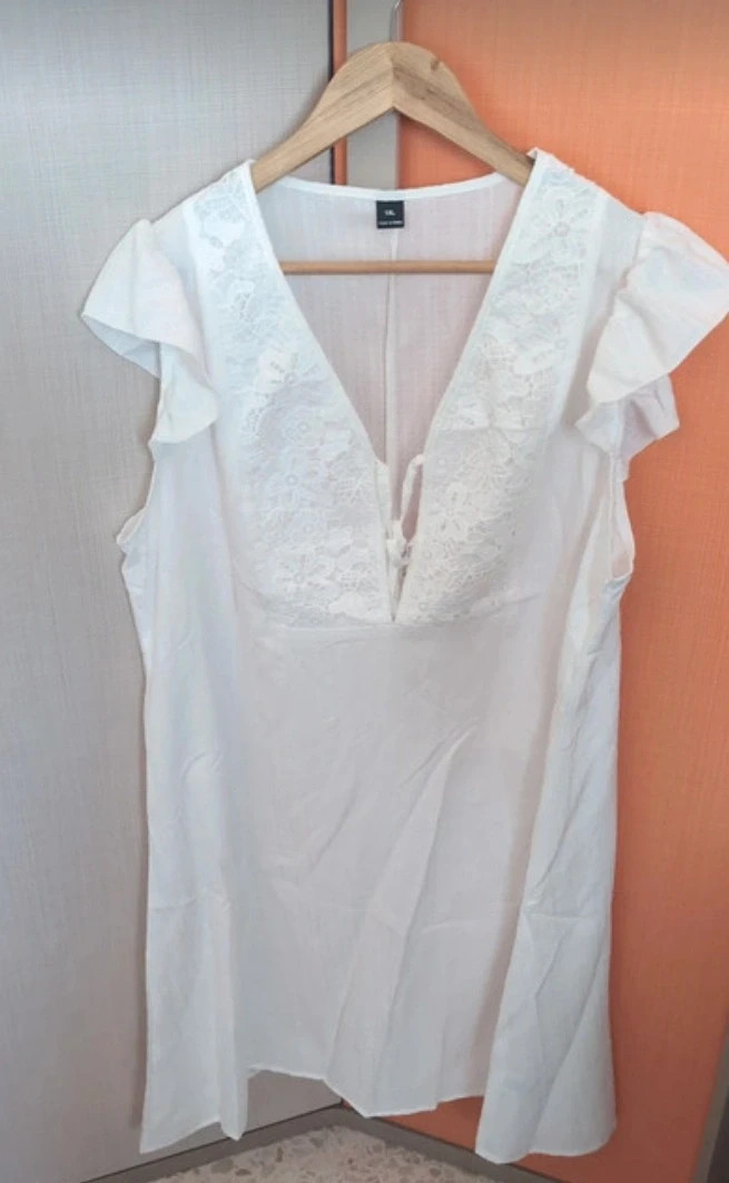 Vestido blanco mujer talla XL – Local – taille XL / 42 / 14