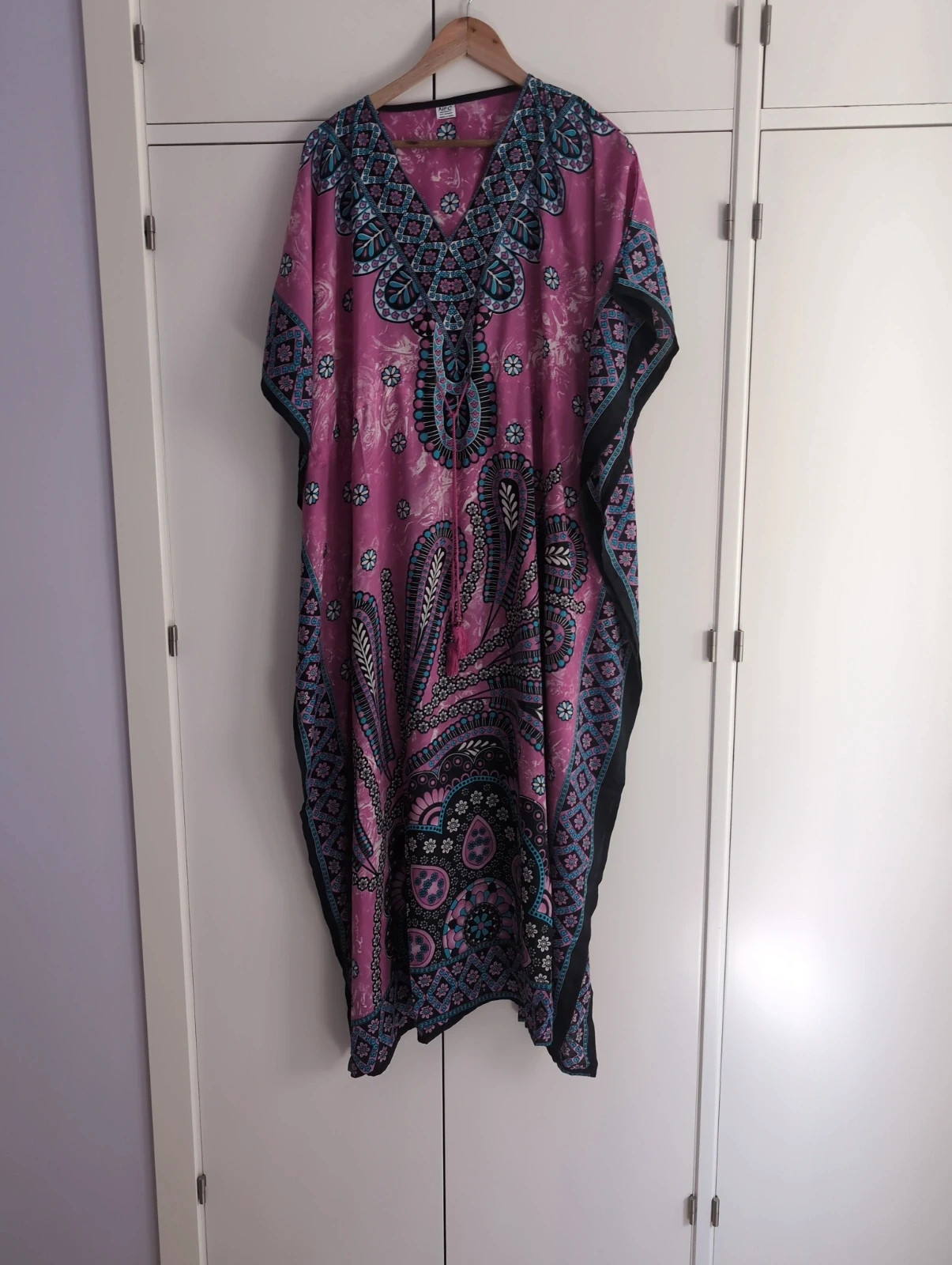 Caftán estampado mujer predominio fucsia talla única – Local – taille Taille unique 2