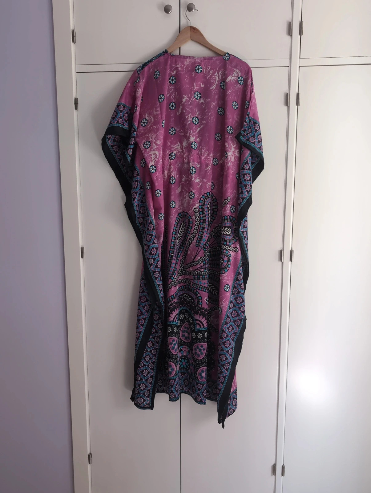 Caftán estampado mujer predominio fucsia talla única – Local – taille Taille unique 5