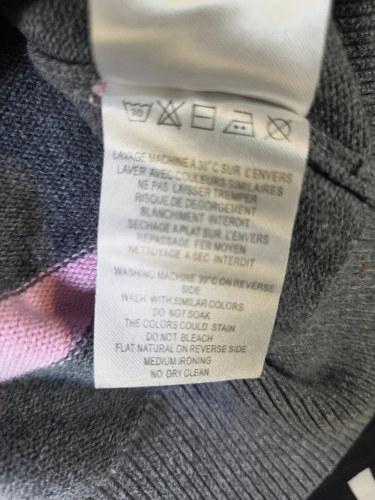 Pull rayé Eden Park Rose et gris Logo Brodé Taille XL Parfait état  – Eden Park – taille XL 6