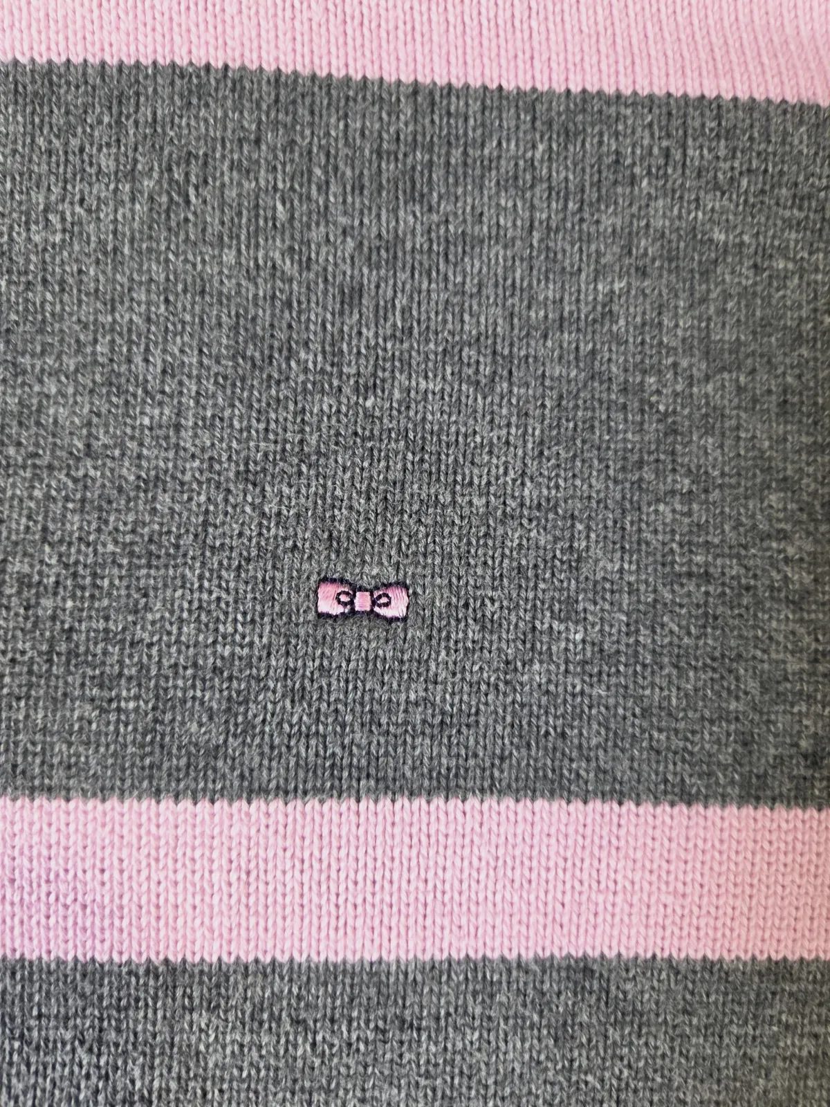Pull rayé Eden Park Rose et gris Logo Brodé Taille XL Parfait état  – Eden Park – taille XL 2