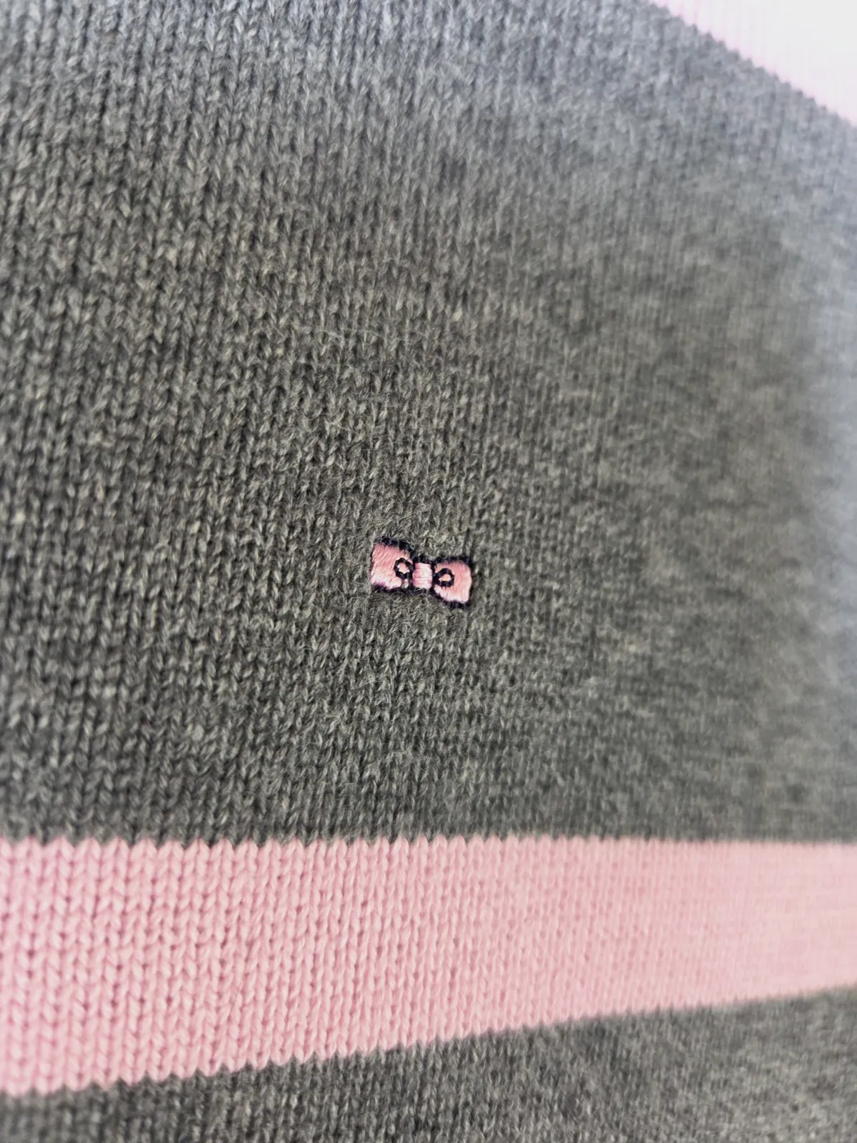 Pull rayé Eden Park Rose et gris Logo Brodé Taille XL Parfait état  – Eden Park – taille XL 3