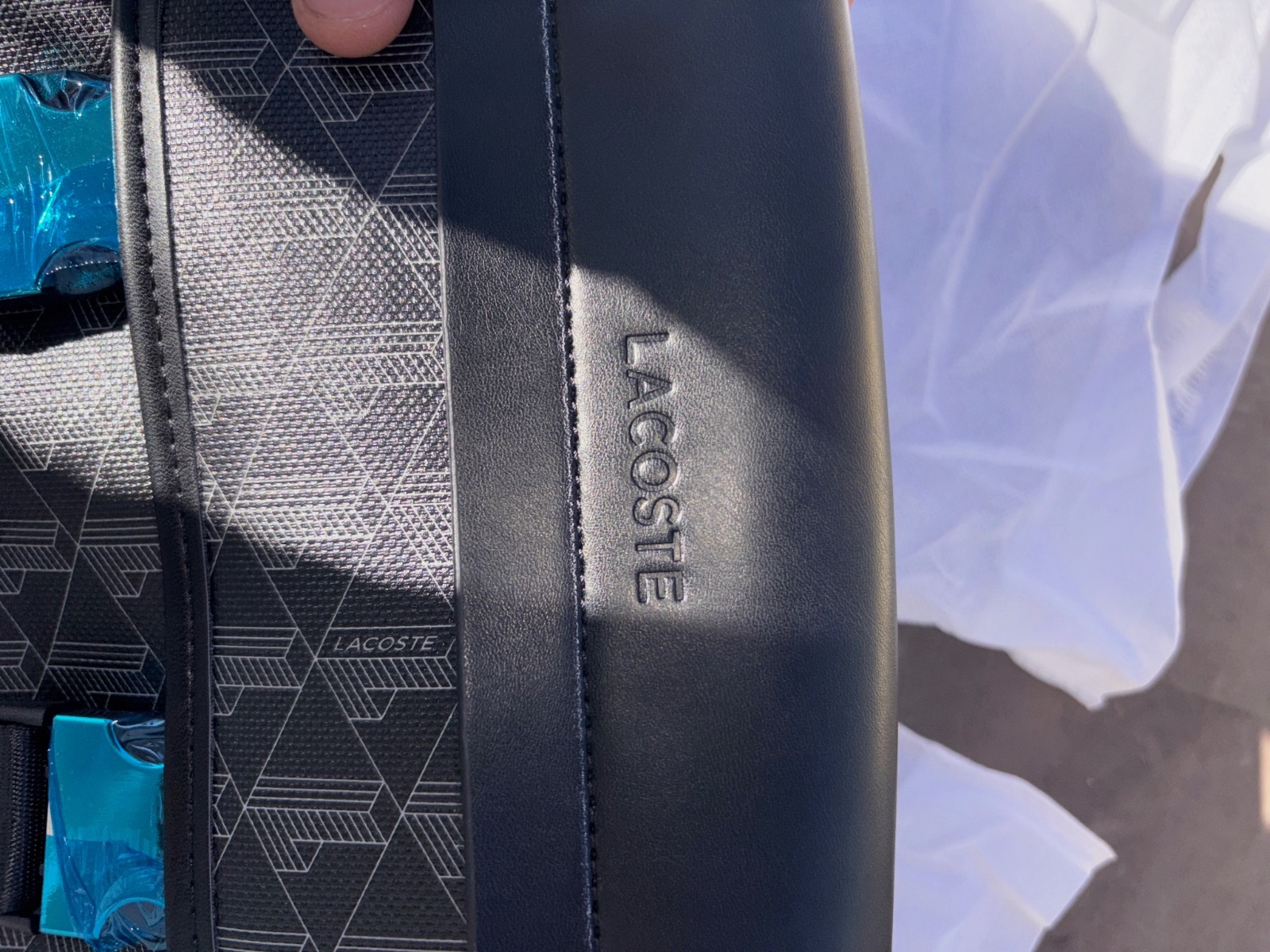 Sacoche Lacoste noir à motifs – Lacoste – taille Taille unique 4