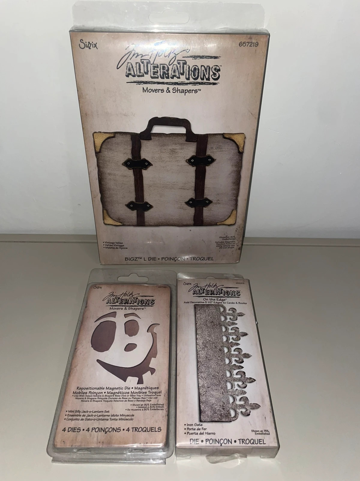 Lot de 3 matrices de découpe Tim Holtz