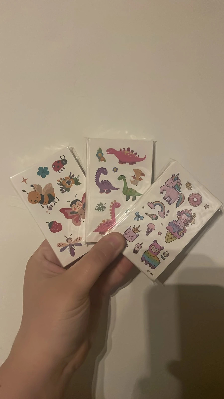 Lot de 3 paquets de tatouages temporaires
