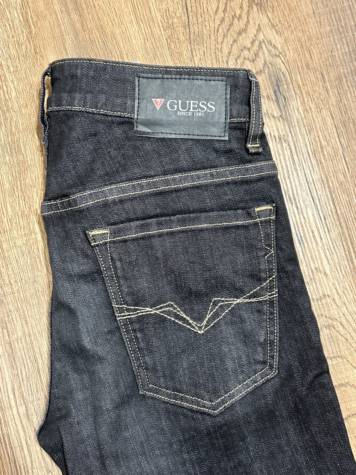 Jean Guess (9) Bleu Marine Brut Raw Cut Taille W28 Straight Denim Premium – GUESS – taille W28 | FR 38 2