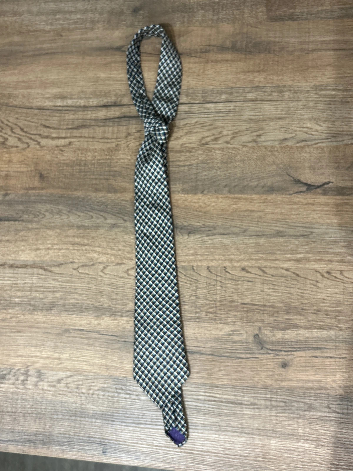 Cravate Homme Soie Philippe Vendôme Paris Motif Geometrique Rétro Vintage Made in France – Vendôme 3