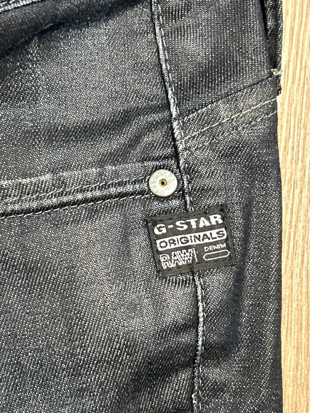 Jean G-Star Raw 3301 (7) Slim Straight Noir Brut Brut Stretch W33 L32 – G-Star RAW – taille L 5