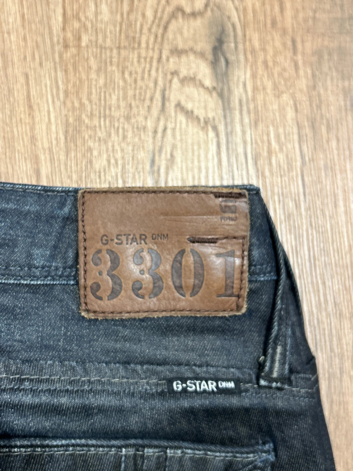 Jean G-Star Raw 3301 (7) Slim Straight Noir Brut Brut Stretch W33 L32 – G-Star RAW – taille L 2