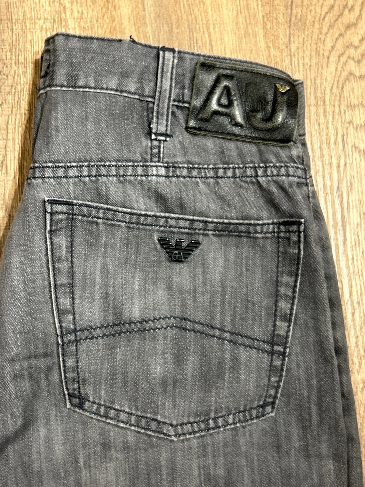 Jean Armani Jeans (8) Gris Classic Wash Coupe Droit Taille W30 Homme Denim Premium – Armani Jeans – taille W30 | FR 40 4