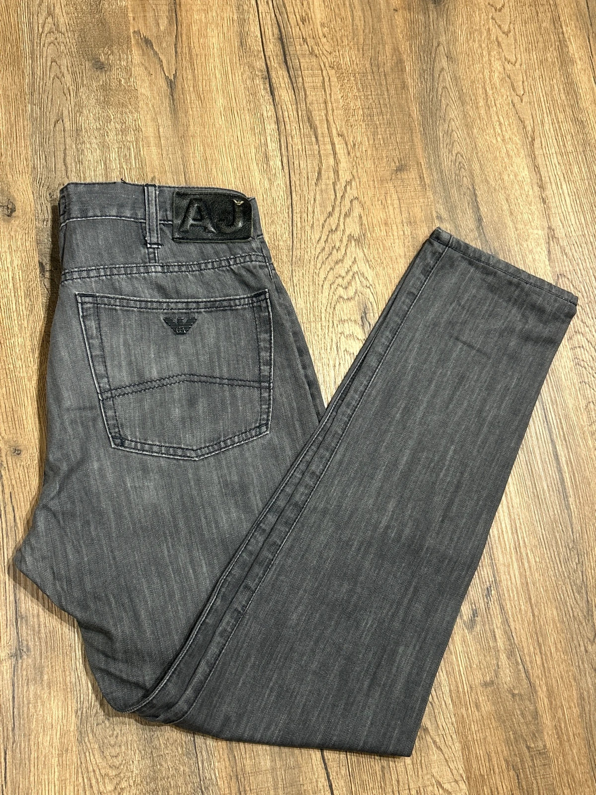Jean Armani Jeans (8) Gris Classic Wash Coupe Droit Taille W30 Homme Denim Premium