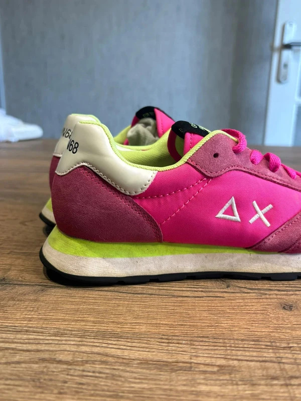 Baskets Sun68 Ally Suede Rose Fuchsia & Jaune Fluide Taille 37 Sneakers Suede – Sun68 – taille 37 4