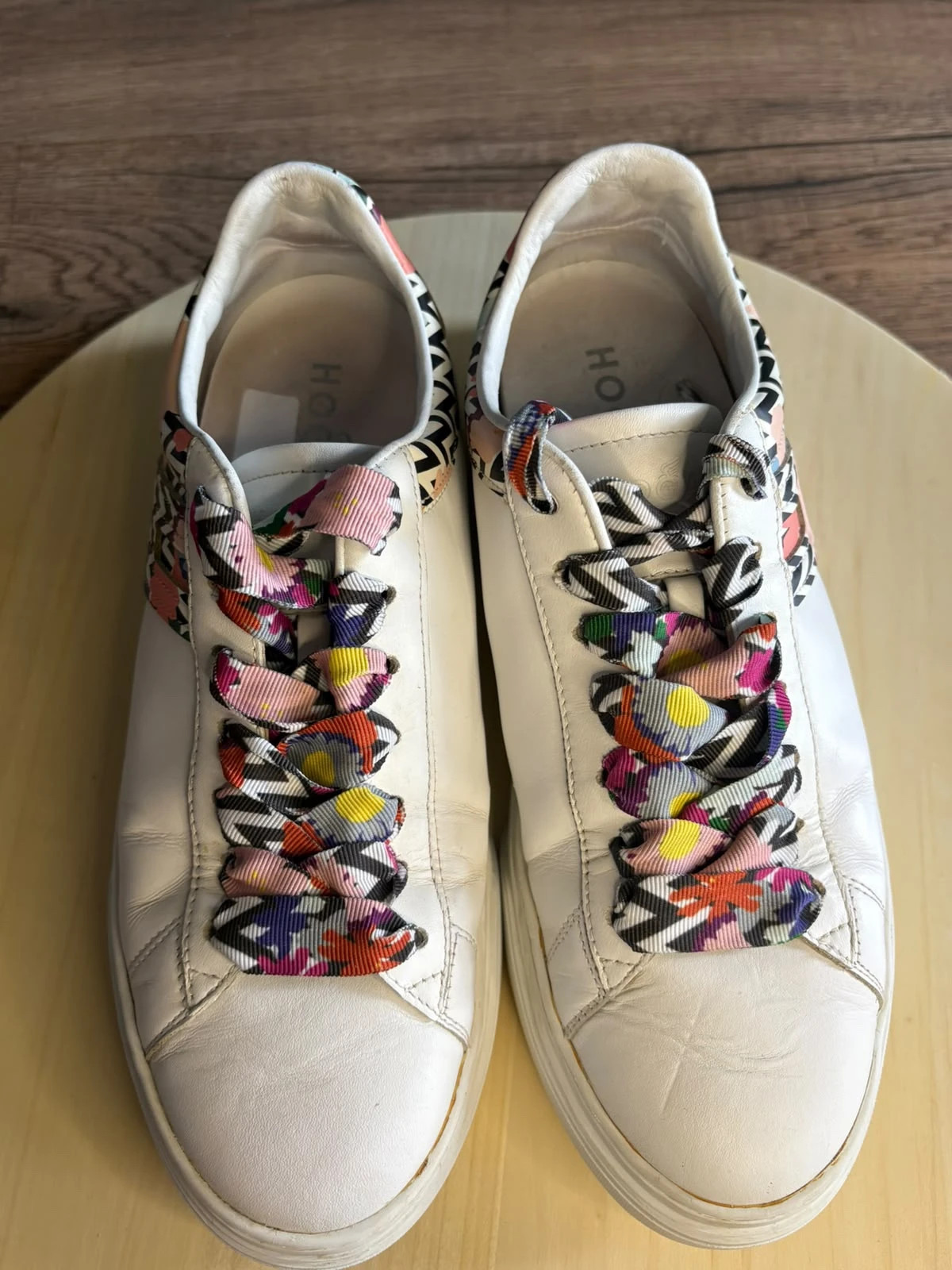 Baskets Hogan Cuir Blanc et Imprime Graphique Multicolore Taille 38 Sneakers – Hogan – taille 38 2