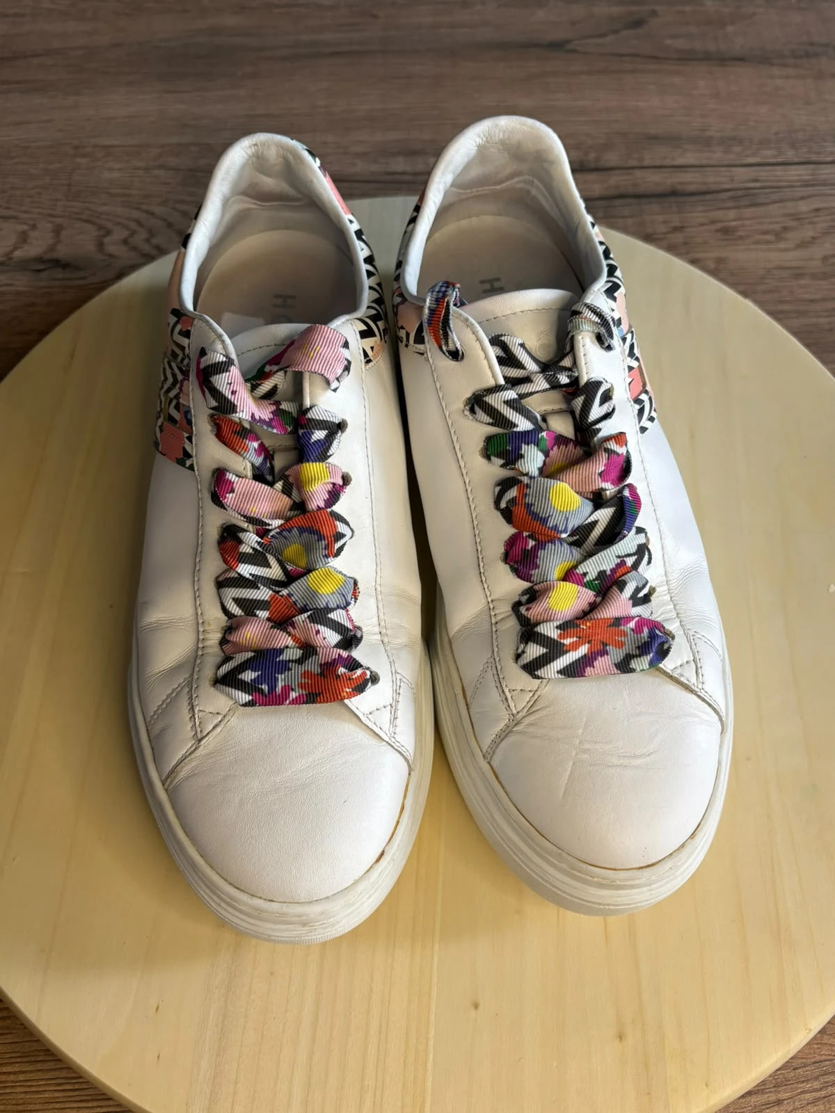 Baskets Hogan Cuir Blanc et Imprime Graphique Multicolore Taille 38 Sneakers – Hogan – taille 38 3