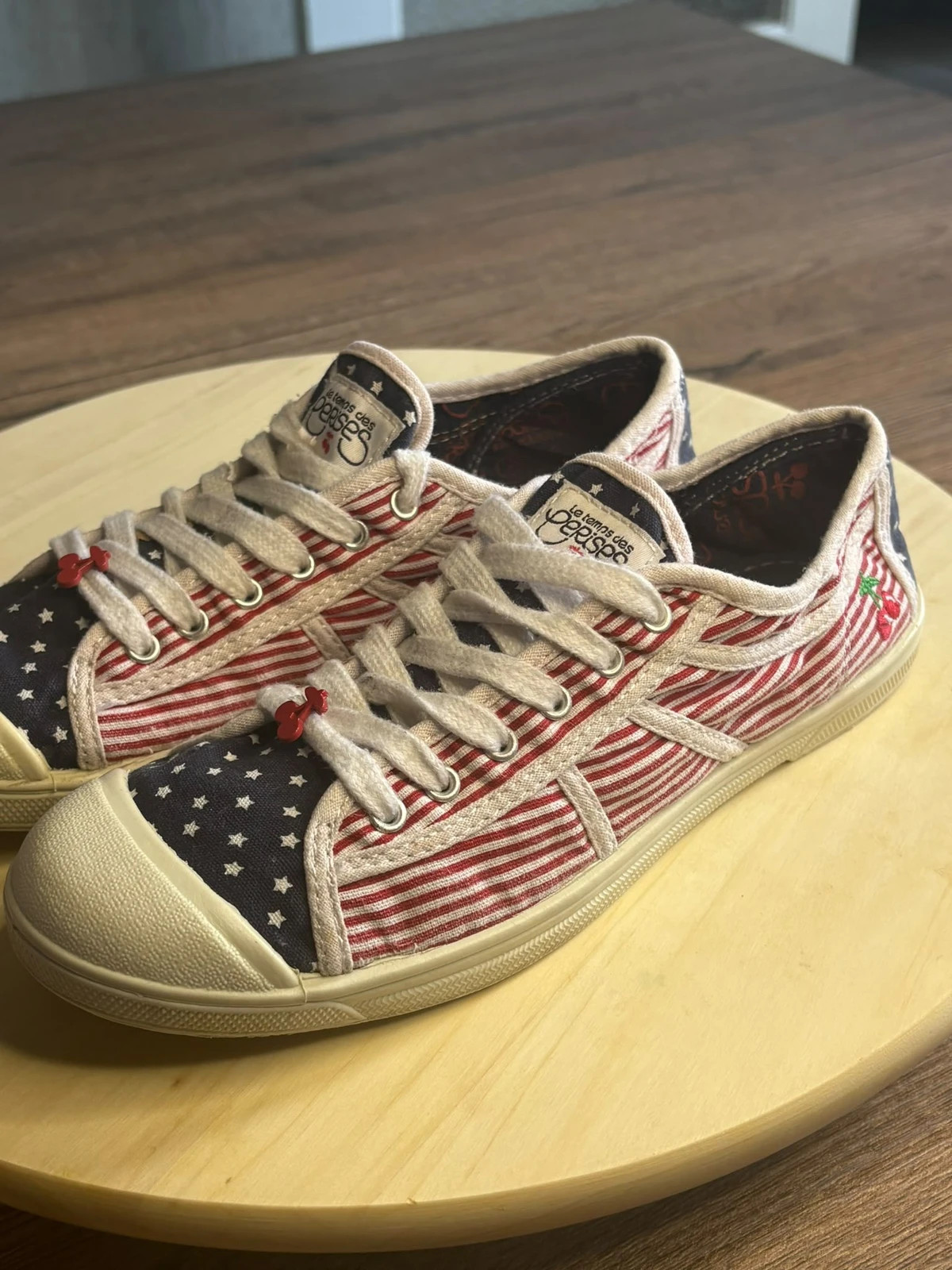Baskets Le Temps des Cerises Toile Drapeau Américain Taille 38 Tennis Cerises – Le Temps des Cerises – taille 38 2