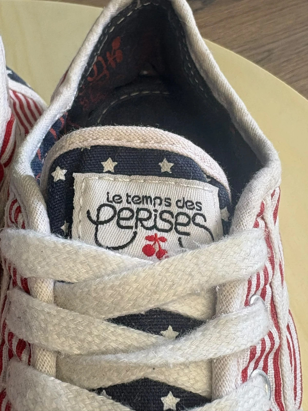 Baskets Le Temps des Cerises Toile Drapeau Américain Taille 38 Tennis Cerises