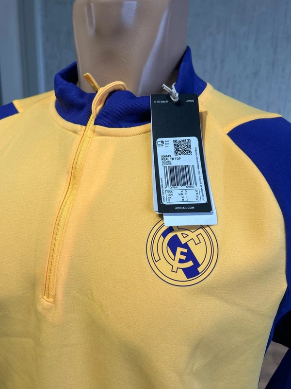 Sweat Haut Entrainement Real Madrid Adidas Aeroready Jaune Bleu Neuf Taille M – adidas – taille M 3