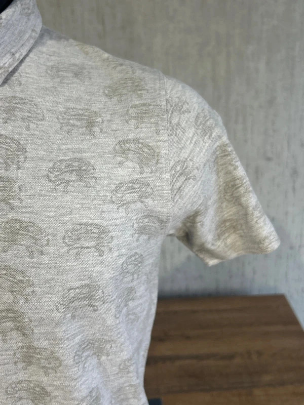 Polo Dstrezzed Homme Beige Motif All-Over Elephants Taille M Coton Viscose Casual – Dstrezzed – taille M 4