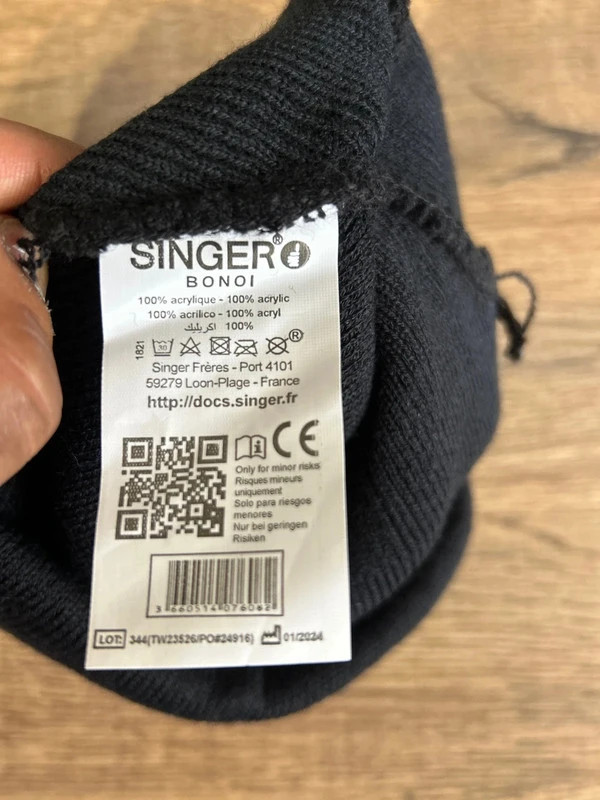 Bonnet Singer Bonoi Noir Neuf Avec Etiquette Maille Cotele Taille Unique Warm – SINGER – taille Taille unique 3